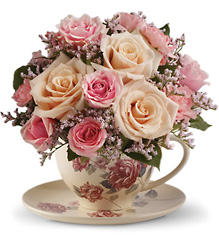 Victorian Teacup Bouquet Cottage Florist Lakeland Fl 33813 Premium Flowers lakeland